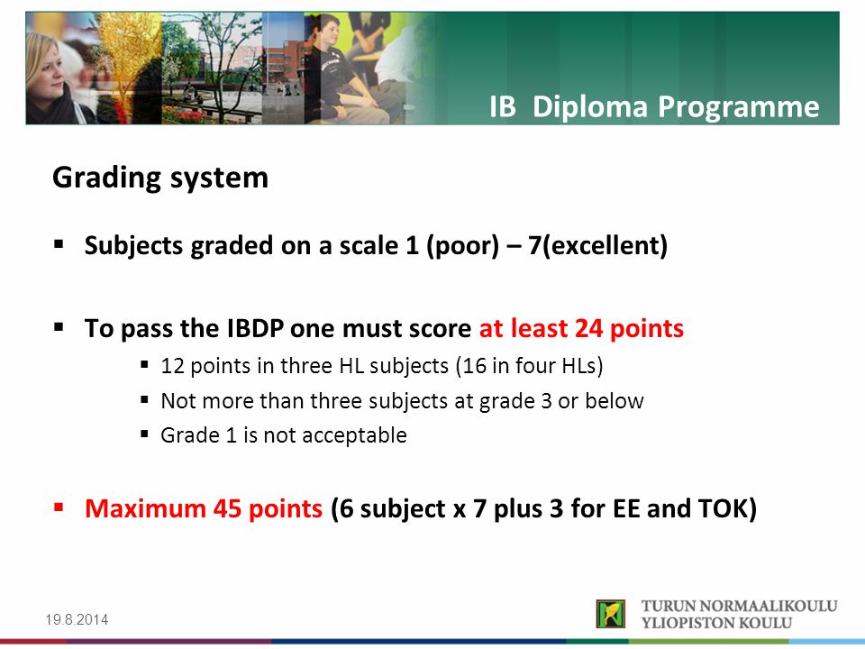 IB Diploma Programme Grading system