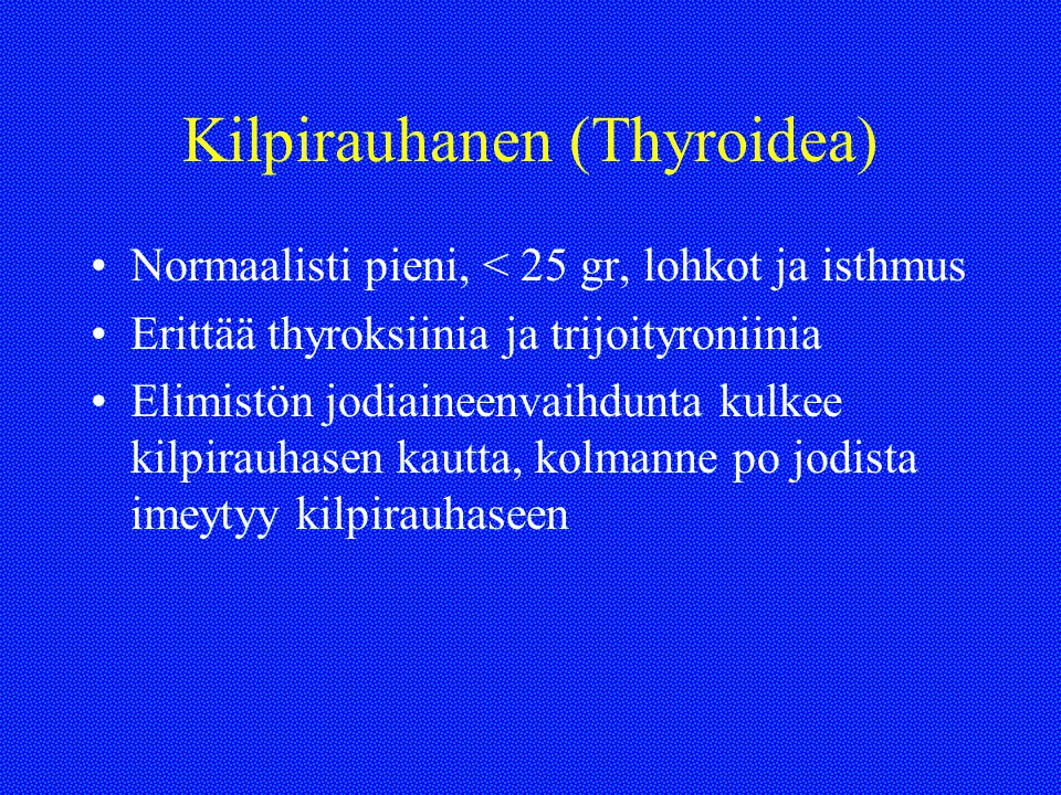 Kilpirauhanen (Thyroidea)