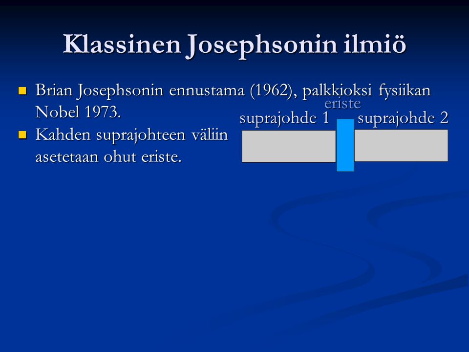 Klassinen Josephsonin ilmiö