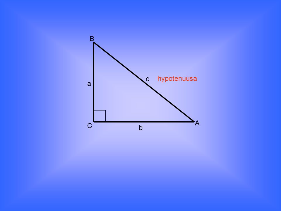 B c hypotenuusa a A C b