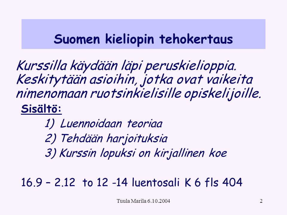 Suomen kieliopin tehokertaus