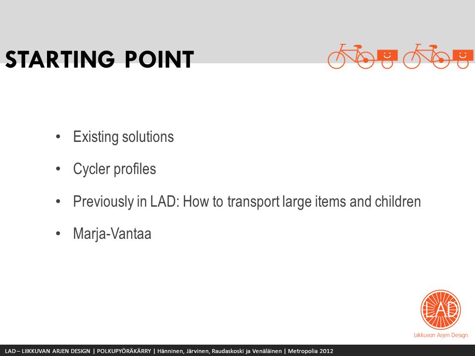 STARTING POINT Existing solutions Cycler profiles