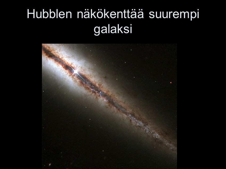 Hubblen näkökenttää suurempi galaksi