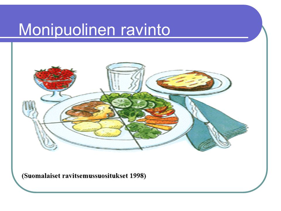 Monipuolinen ravinto (Suomalaiset ravitsemussuositukset 1998)