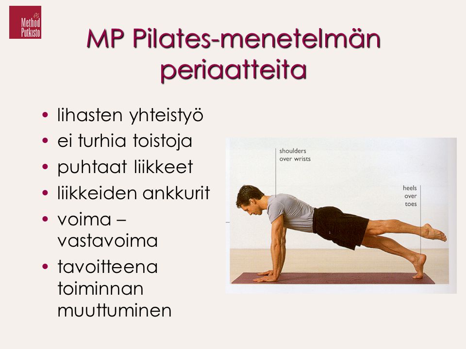 MP Pilates-menetelmän periaatteita