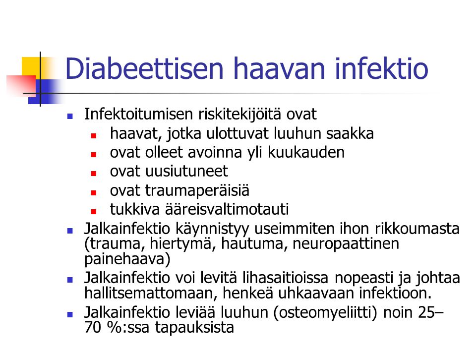 Diabeettisen haavan infektio
