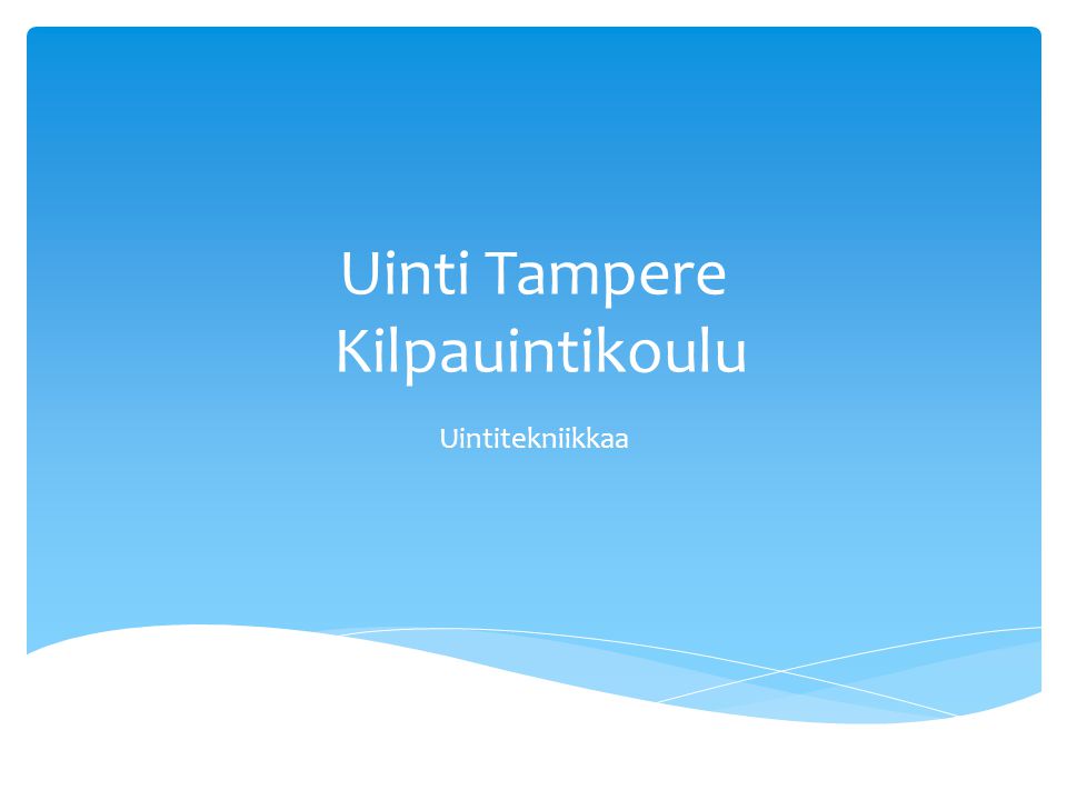 Uinti Tampere Kilpauintikoulu