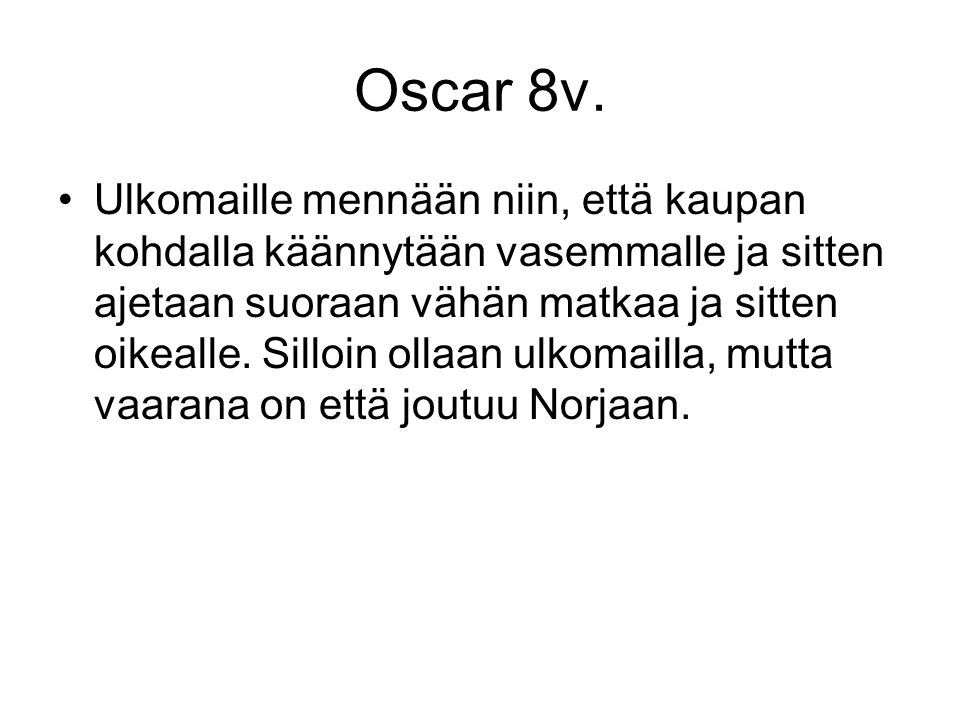 Oscar 8v.