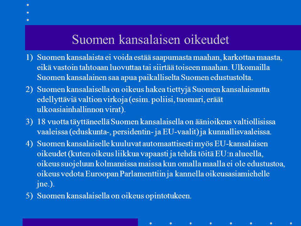 Suomen kansalaisen oikeudet