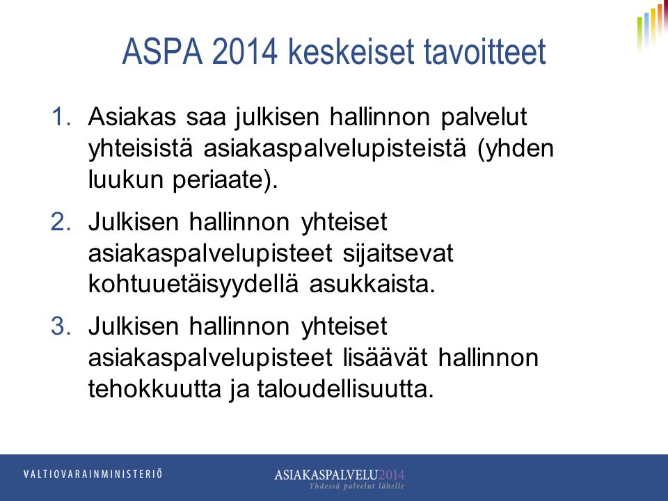 ASPA 2014 keskeiset tavoitteet