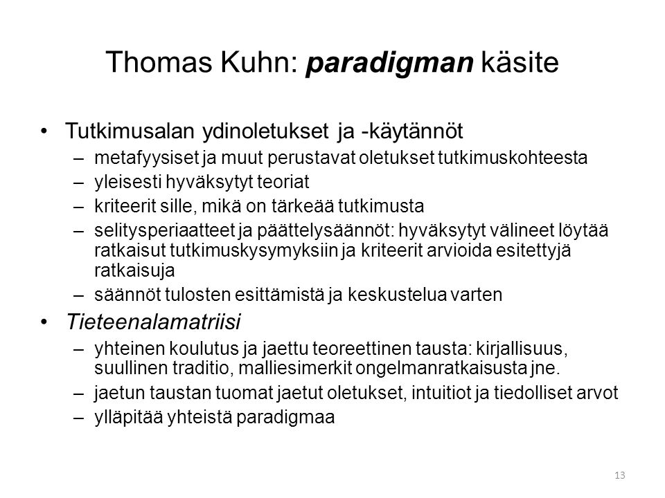 Thomas Kuhn: paradigman käsite