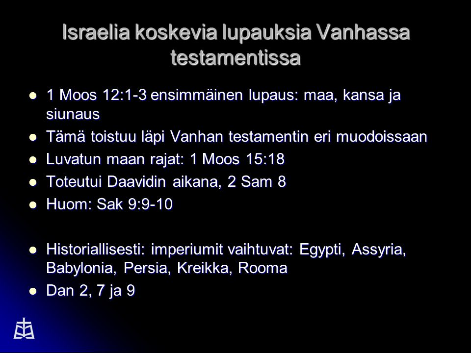 Israelia koskevia lupauksia Vanhassa testamentissa