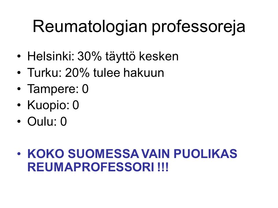 Reumatologian professoreja