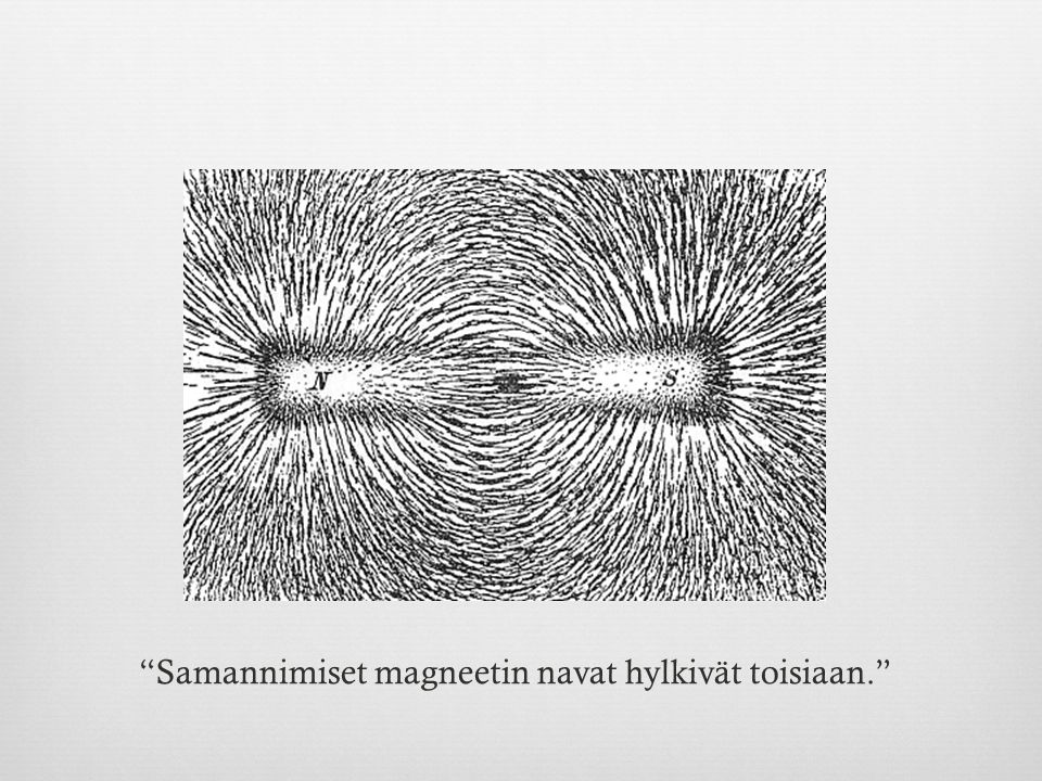 Samannimiset magneetin navat hylkivät toisiaan.