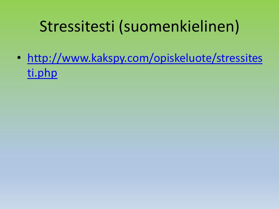 Stressitesti (suomenkielinen)