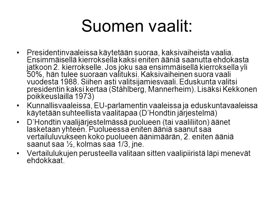 Suomen vaalit: