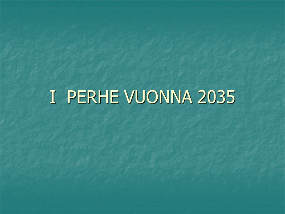 I PERHE VUONNA 2035