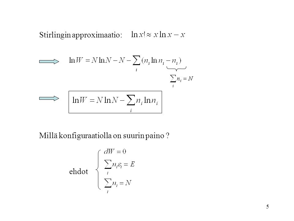 Stirlingin approximaatio: