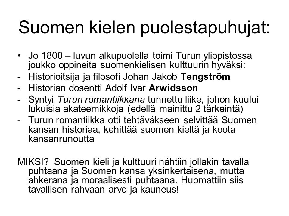 Suomen kielen puolestapuhujat:
