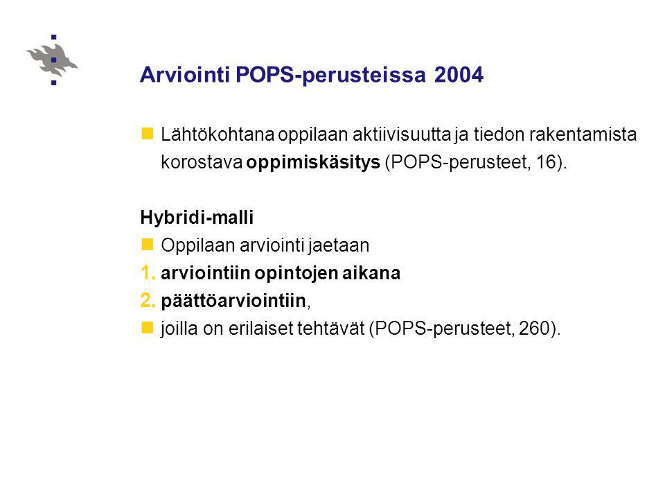 Arviointi POPS-perusteissa 2004