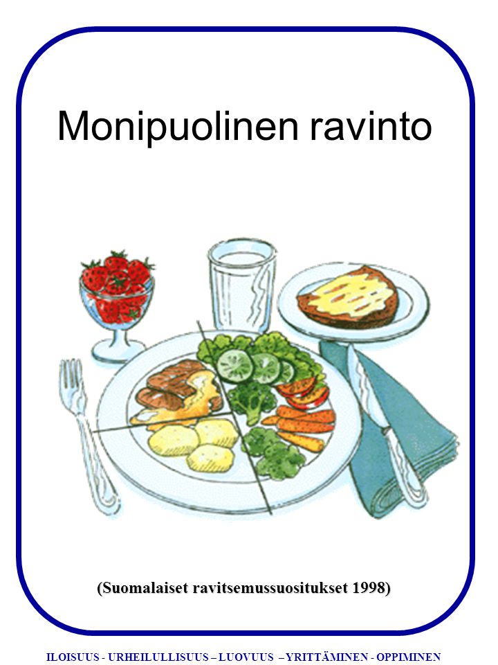(Suomalaiset ravitsemussuositukset 1998)