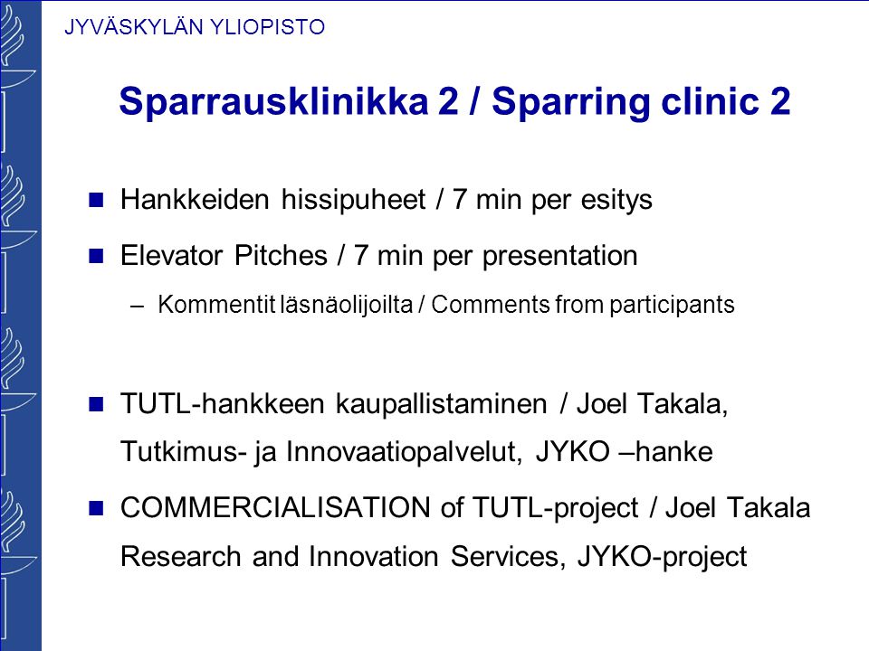 Sparrausklinikka 2 / Sparring clinic 2