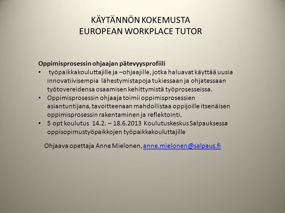 EUROPEAN WORKPLACE TUTOR