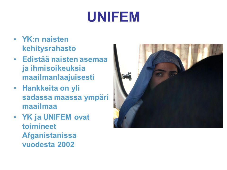UNIFEM YK:n naisten kehitysrahasto