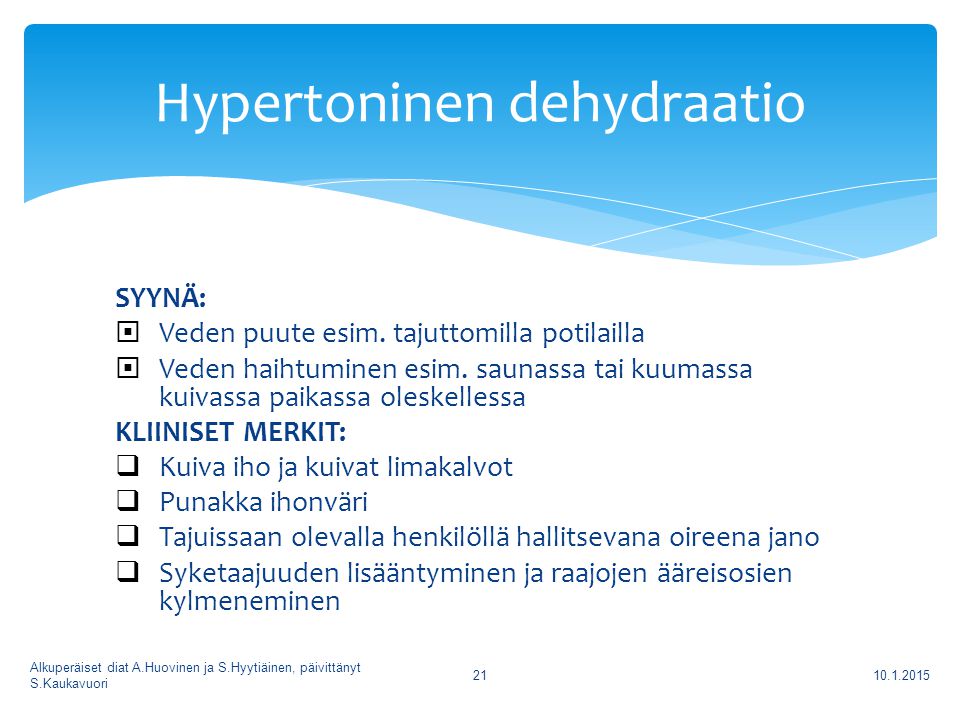 Hypertoninen dehydraatio