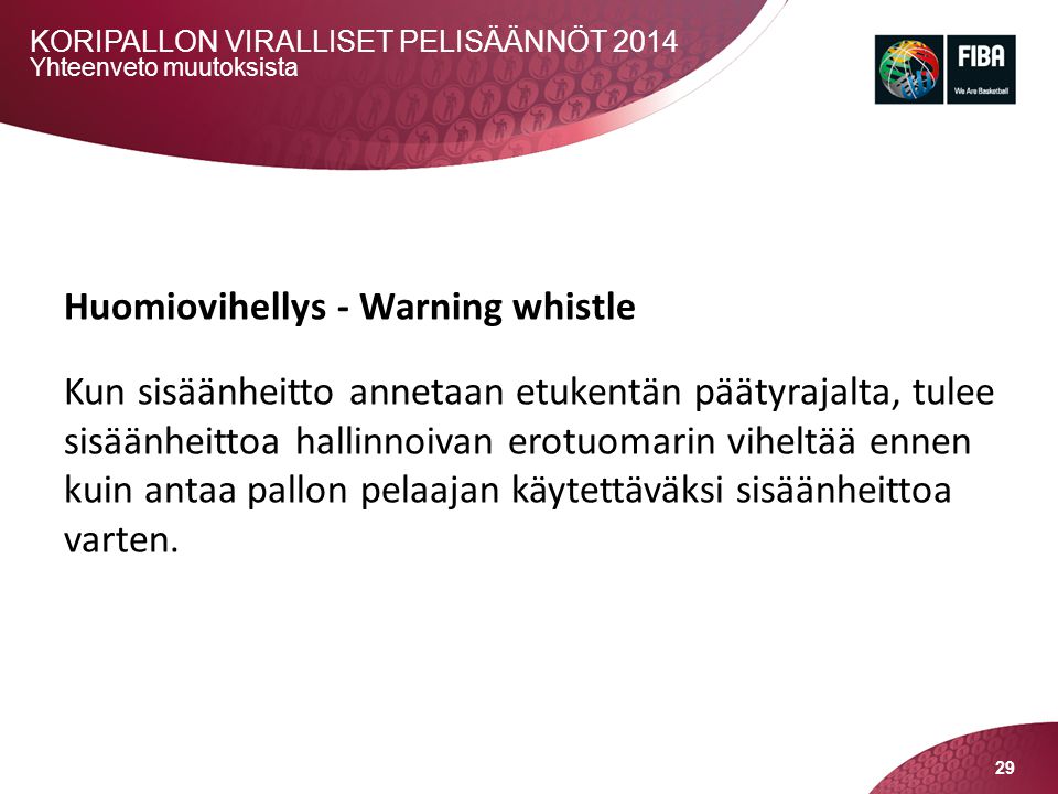 Huomiovihellys - Warning whistle