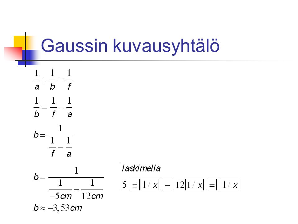 Gaussin kuvausyhtälö