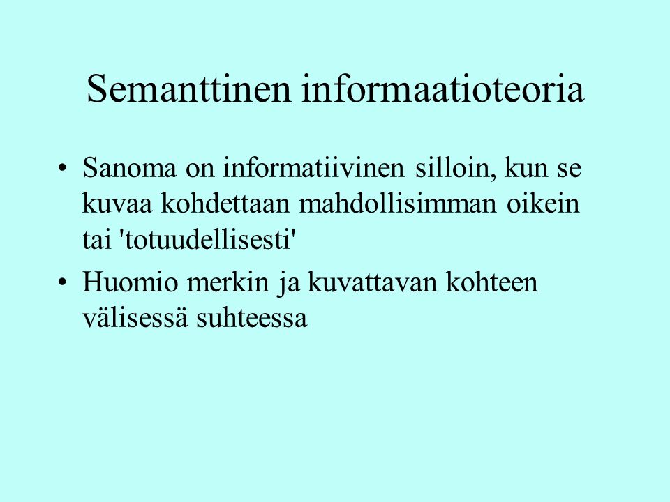 Semanttinen informaatioteoria