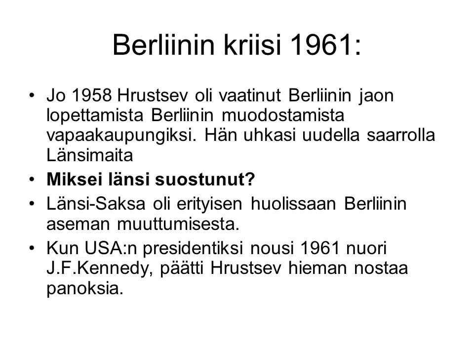 Berliinin kriisi 1961: