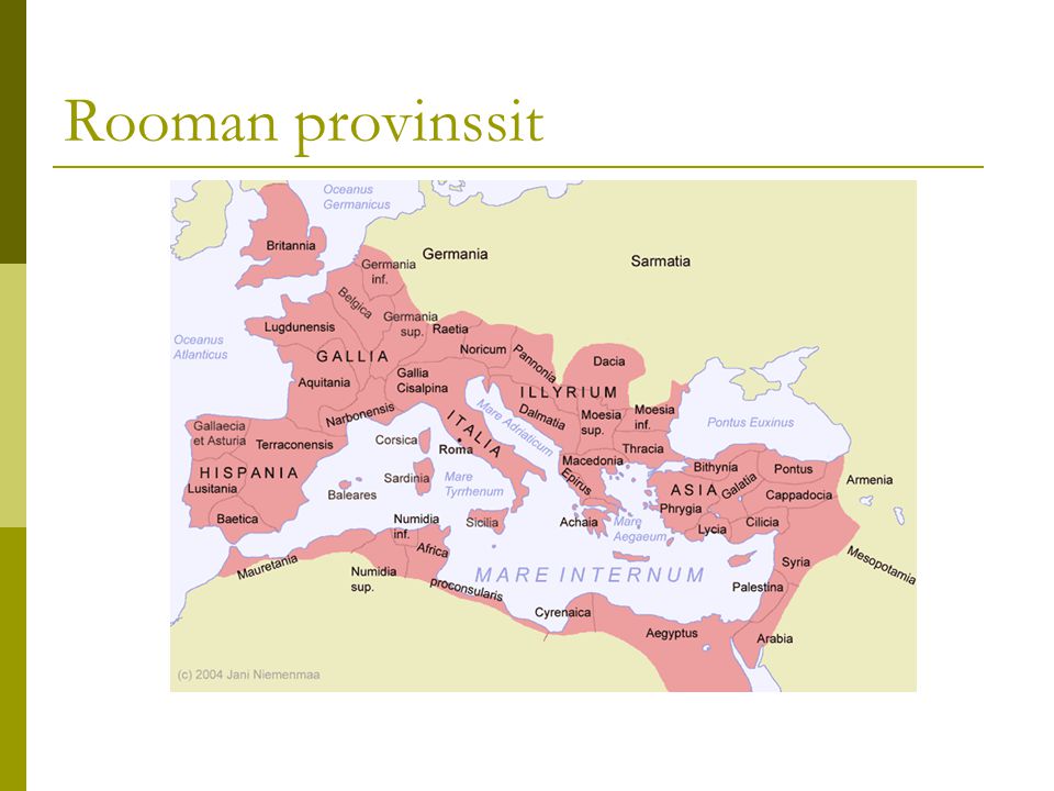 Rooman provinssit