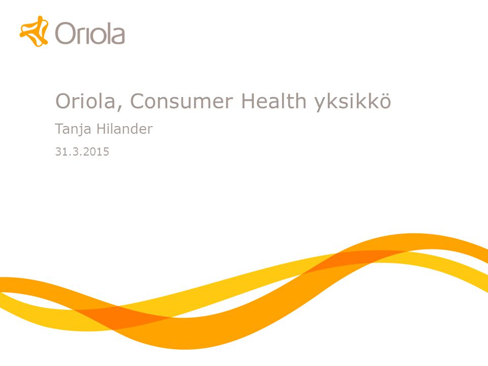 Oriola, Consumer Health yksikkö