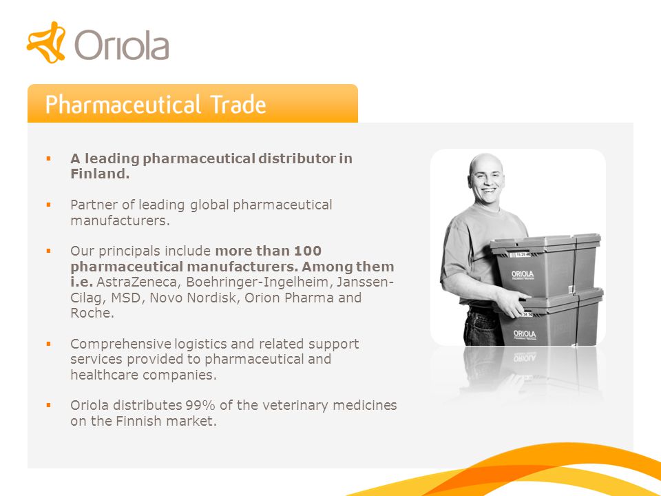 A leading pharmaceutical distributor in Finland.