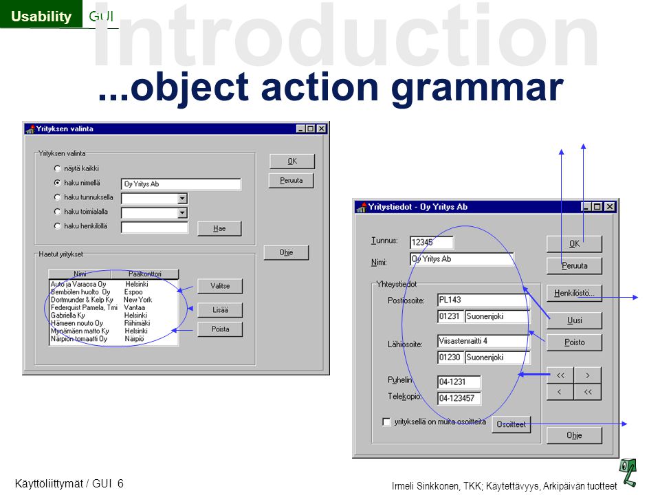 ...object action grammar
