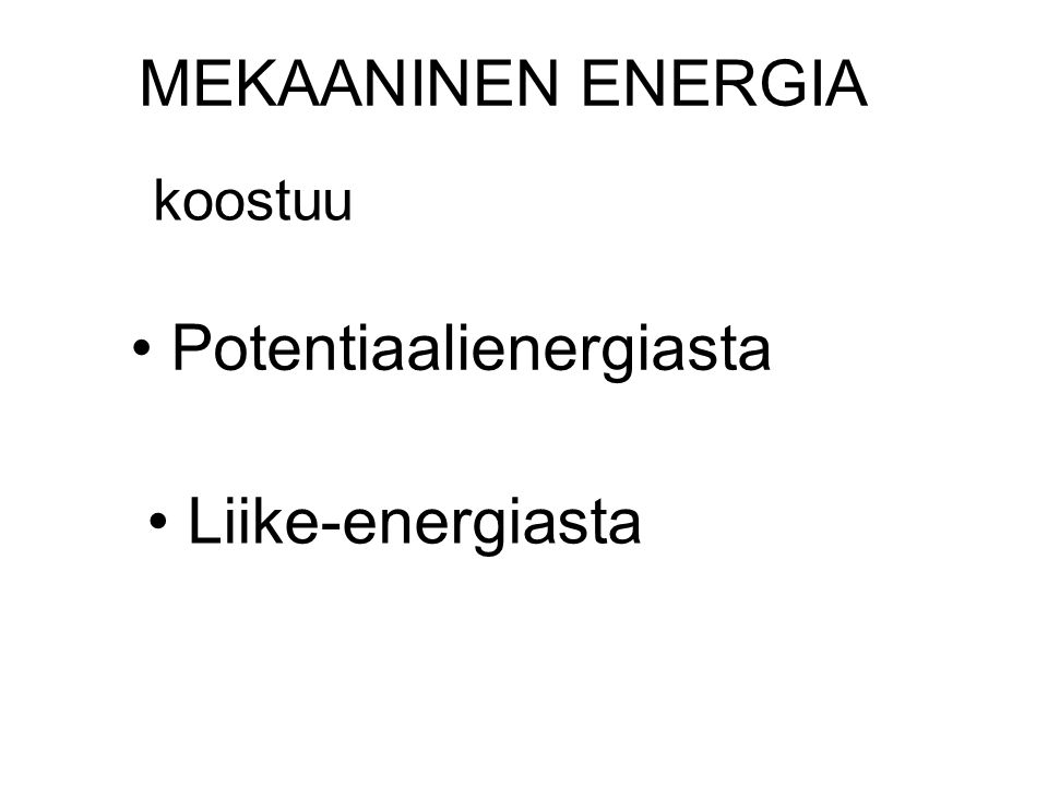 Potentiaalienergiasta