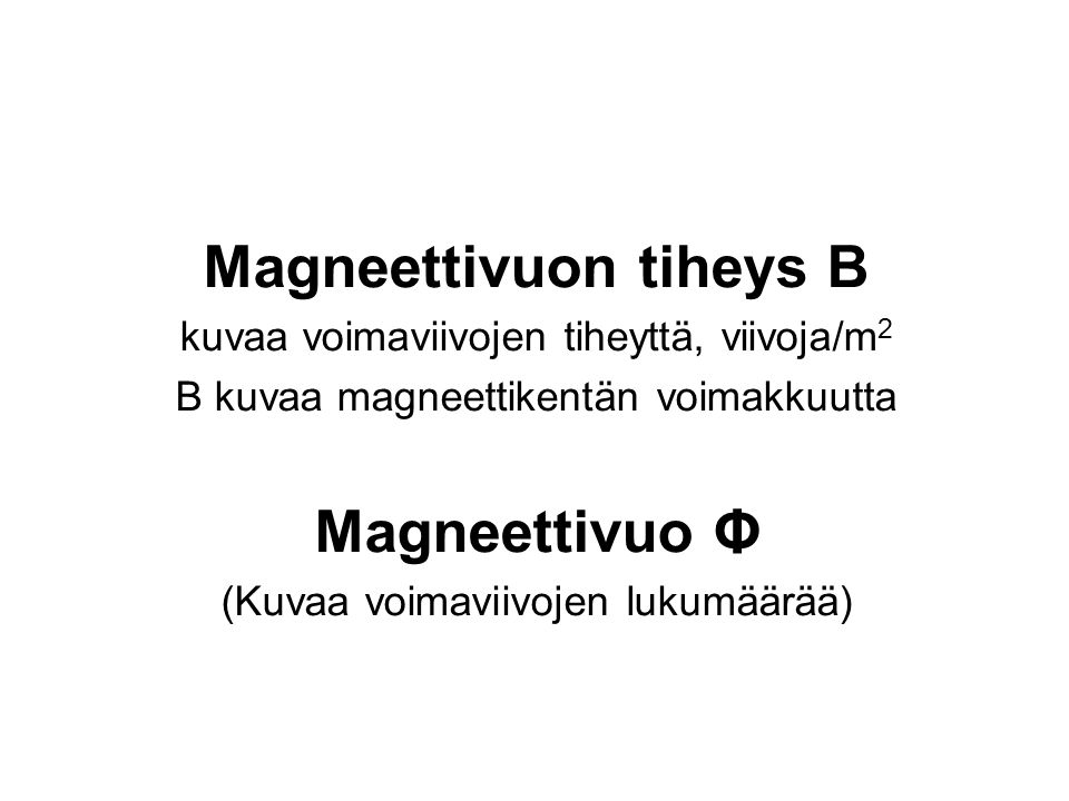 Magneettivuon tiheys B