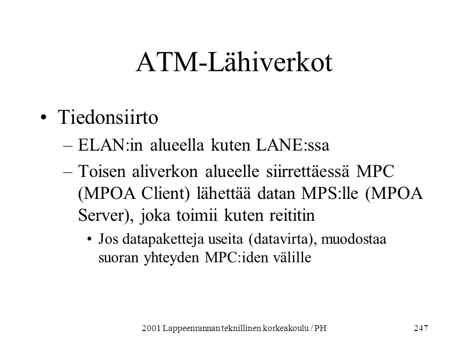 2001 Lappeenrannan teknillinen korkeakoulu / PH