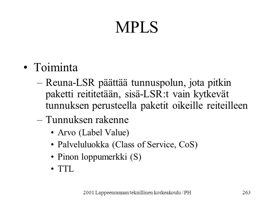 2001 Lappeenrannan teknillinen korkeakoulu / PH