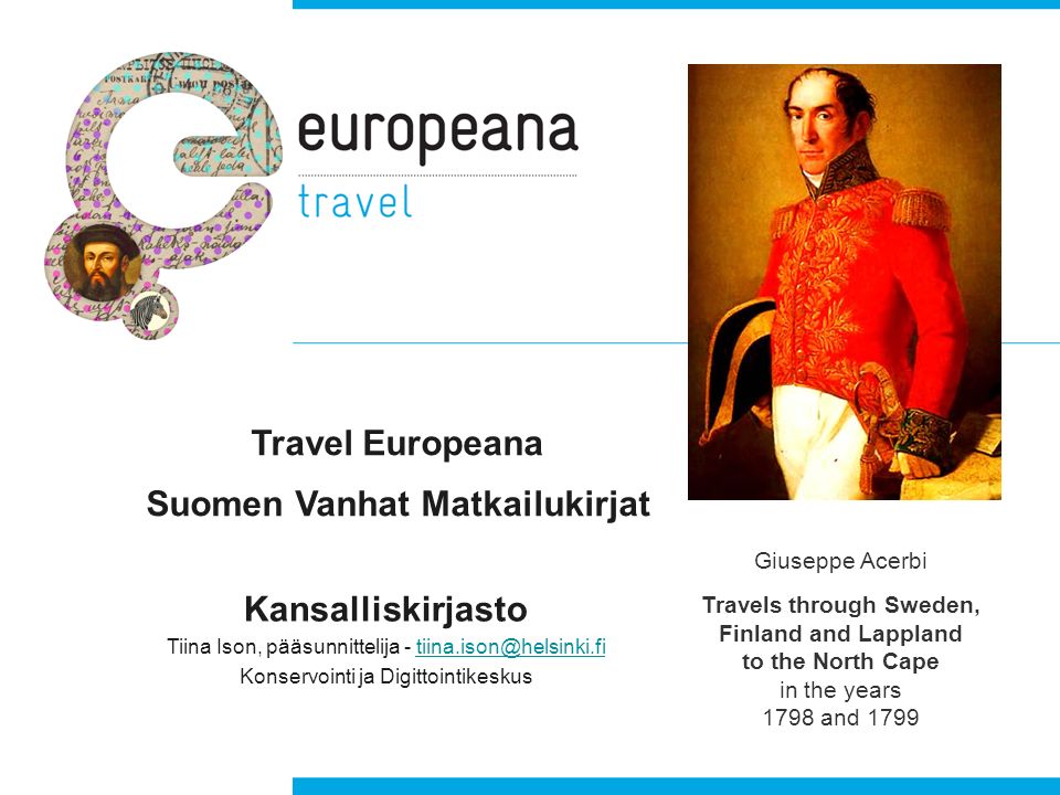 Travel Europeana Suomen Vanhat Matkailukirjat
