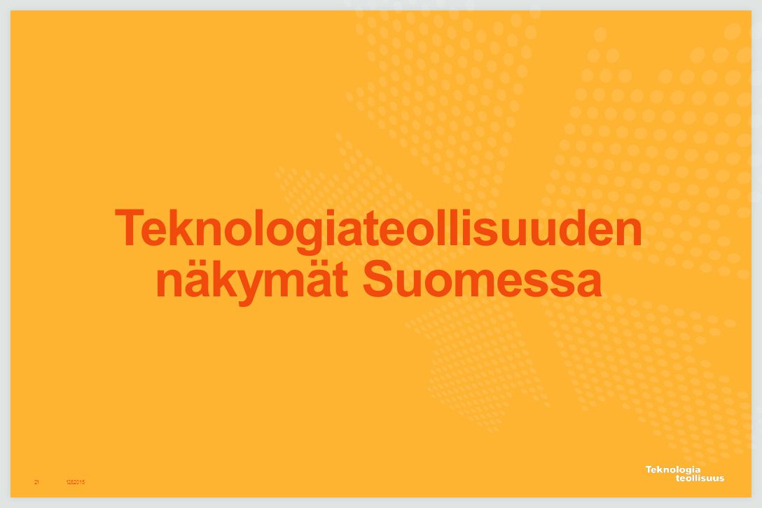 Teknologiateollisuuden näkymät Suomessa