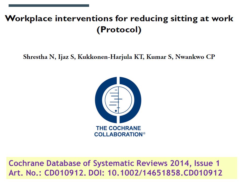 Cochrane Database of Systematic Reviews 2014, Issue 1 Art. No