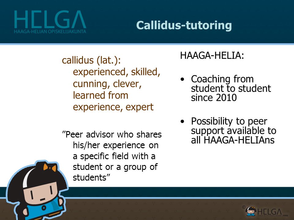 Callidus-tutoring HAAGA-HELIA: