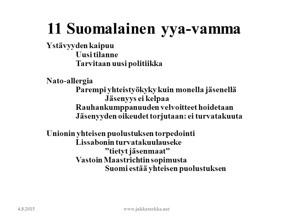 11 Suomalainen yya-vamma