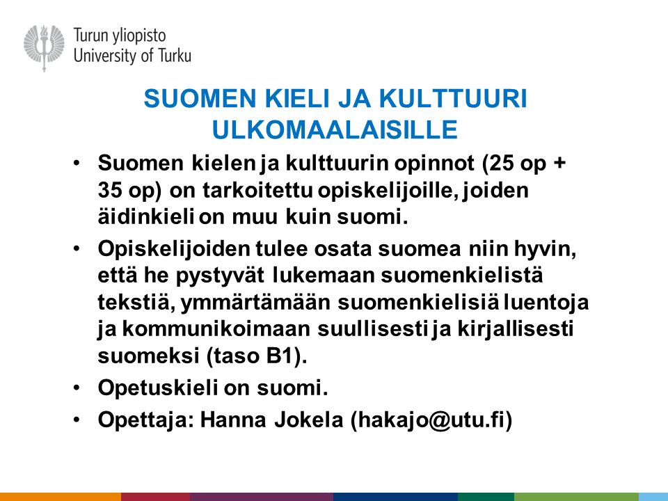 Suomen kieli ja kulttuuri ulkomaalaisille